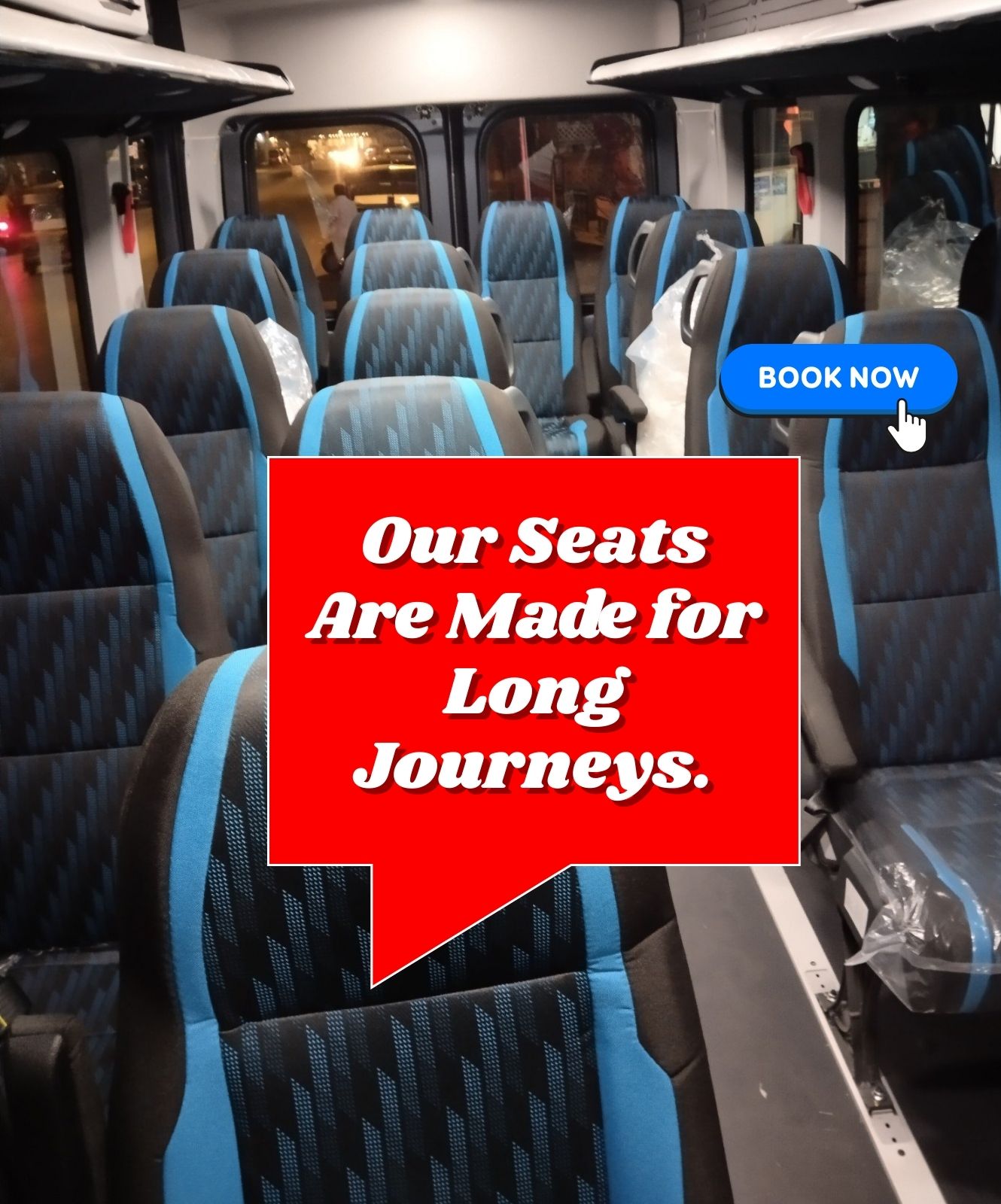 Comfortable Urbania 9 and 12 seater vans for rent in Delhi with clean interiors and expert drivers