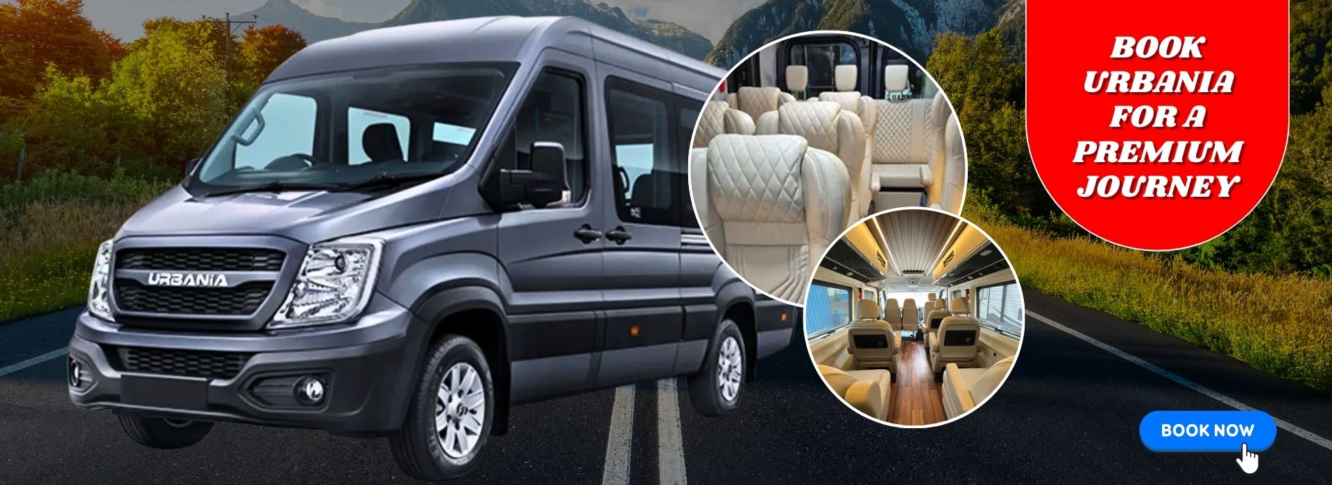 Luxury Urbania van on rent in Delhi for weddings, corporate travel, and family trips
