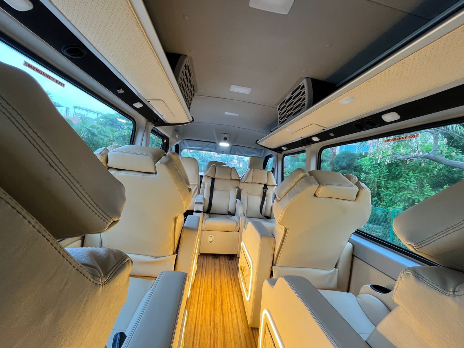 Luxury Urbania van showcasing spacious seating, premium comfort, and modern amenities