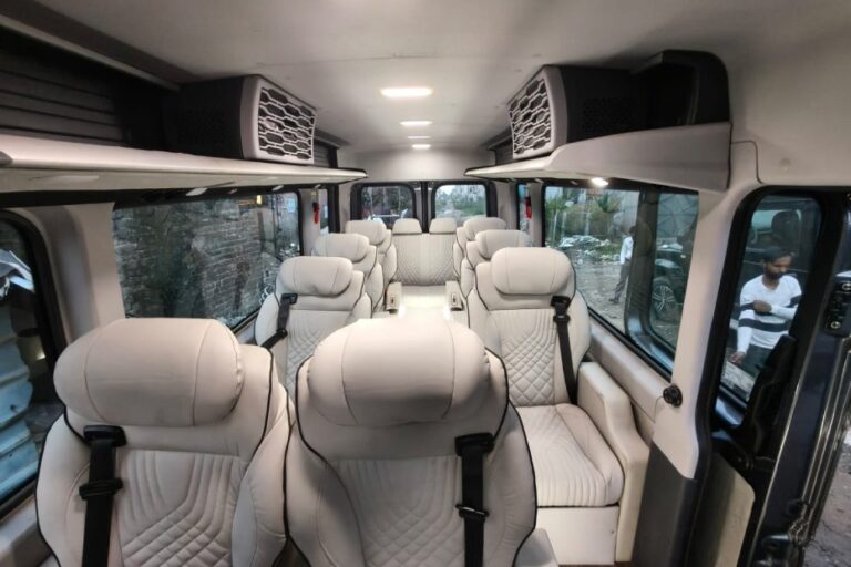 Luxury 17 seater Urbania van rental in Delhi for VIP travel and special occasions